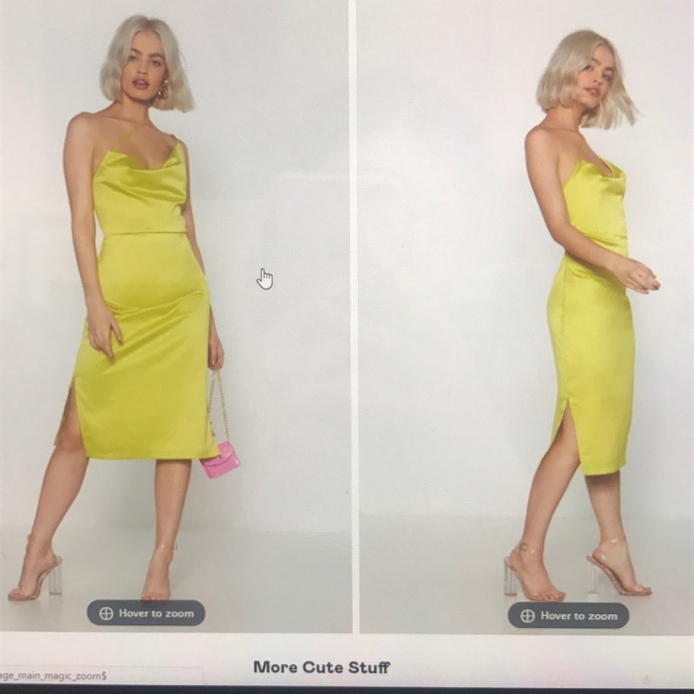 Bright yellow dress, never worn with tags!